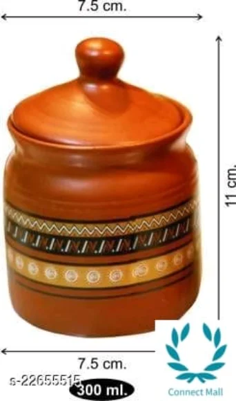 300ml Ceramic Pickle Jars With Lid Set Of 3 - Jars